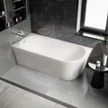 Produktbild: Bernstein Halb Freistehende Raumsparbadewanne NORA CORNER Acryl Weiß Matt 170x80 cm Einbau Links