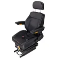 Produktbild: DEMA Universal Traktorsitz – Schleppersitz, Staplersitz, Baumaschinensitz – Bequem, Robust, Verstellbar – für Traktor, Schlepper, Arbeitsmaschine – Schwarz – mit Kopfstütze, Gurt und Armlehne