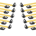 Produktbild: 10x SATA 6 Gb/s Kabel gewinkelt Sicherheitslasche s-ATA SATA SSD CAK 0,5 m