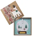 Produktbild: ZauberDeko Geschenkbox Geldgeschenk Weihnacht MIT NAME Natur Rentier Mistelzweig Schneekugel