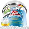 Produktbild: SAUBER MEISTER WC SCHAUMREINIGER PULVER – Extra starker WC Schaum für gründliche Sauberkeit – Kraftvoller WC-Reiniger gegen Kalk & Urinstein – Selbstreinigende Pulverform – 1000 g
