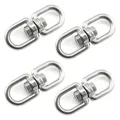 Produktbild: 4 Stück M8 Drehwirbel Edelstahl 304 Schwenkring Doppelseitiges Drehgelenk Öse...