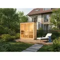 Produktbild: FinnTherm Gartensauna Kuuma M in Naturbelassen, 199x111cm für bis zu 3 Pers. - Naturbelassen