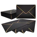 Produktbild: 50 Stücke Einladungumschläge A7，Schwarze Luxuriöser Umschläge 18.5x13.5cm Min...
