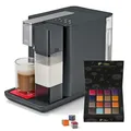 Produktbild: Tchibo Qbo MILK MASTER Premium Kapselmaschine inkl. 16 recyclebare Qbo Kapseln für Cappuccino, Espresso, Caffè Crema, Milchschaum auf Knopfdruck mit abnehmbarem Milchtank 300ml, Lipstick Red