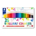 Produktbild: STAEDTLER Buntstifte ergo soft, ergonomische Dreikantform, erhöhte Bruchfestigkeit, rutschfeste Soft-Oberfläche, 36 Buntstifte in brillanten Farben im Metalletui, 157 M36