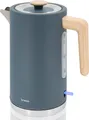 Produktbild: Briebe KT1165GRY, 1,7 l, 2200 W, Grau, Edelstahl, Wasserstandsanzeige, Überhitzungsschutz