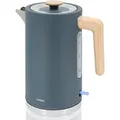 Produktbild: Briebe KT1165GRY Nordic Wasserkocher 1,7L Elektrischer Schnellkochend, BPA frei, 360° Sockel Grau - Grau