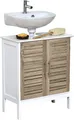 Produktbild: Tendance Waschbeckenunterschrank weiß braun MDF-Platte 30x60x70 cm