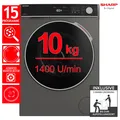Produktbild: Sharp ES-NFH014CAA-DE Waschmaschine Frontlader 10kg AquaStop Dampffunktion 2ML