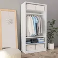 Produktbild: vidaXL Kleiderschrank Weiß 100×50×200 cm Holzwerkstoff