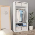 Produktbild: Kleiderschrank Weiß 100×50×200 cm Holzwerkstoff