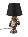 Produktbild: dekorative Tischlampe Eule mit Anzug und Brille H. 56cm antikfarben Formano