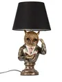 Produktbild: Formano Tischleuchte Eule antik gold 56 cm Porzellan 779977 Lampe Leuchte