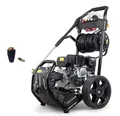Produktbild: Benzin Hochdruckreiniger 7 PS Flächenreiniger mit 6,5 PS Motor inkl. Dreckfräse | Hochdruck Reinigungsmaschine mit Schlauchrolle