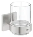 Produktbild: GROHE Start Cube - Glas mit Halter (verdeckte Befestigung, Material: Glas /Metall), supersteel, 41097DC0