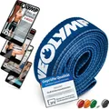 Produktbild: NEOLYMP Lange Fitnessbänder Stoff mit Fitness E-Book - waschbare Resistance Bands, Widerstandsbänder, Gymnastikband, Fitnessband, Trainingsbänder, Klimmzugbänder, Krafttrainingssets (blau)