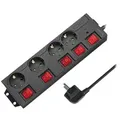 Produktbild: LogiLink - Steckdosenleiste - Wechselstrom 250 V - 3680 Watt - Ausgangsanschlüsse: 4 (4 x CEE 7/3)