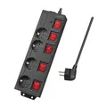 Produktbild: LogiLink LPS251 Outlet Strip 4 safety  sockets, w/switch for each socket, bl ~E~