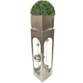 Produktbild: Säulenförmiges Pflanzgefäß, 110 cm, Edelstahl, silber - B