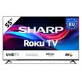 Produktbild: Sharp 4T-C55GJx LED-Fernseher (139 cm/55 Zoll, UHD 4K, rahmenloser 4K Ultra High Definition LED Sharp Roku TV mit DolbyVision) schwarz