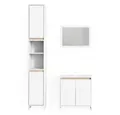 Produktbild: Vicco Badmöbel-Set Emma, Weiß/Sonoma, 3 Teile, mit Hochschrank, (Badset, 3-St., 3er Set)