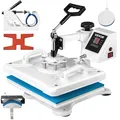 Produktbild: VEVOR 5in1 Transferpresse 30 x 38 cm mit T-Shirt/Tassen/Hut/Schuhpresse Weiß