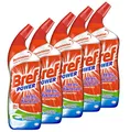 Produktbild: Bref Power WC KraftGel 15x Effekt gegen 99,9 Prozent der Bakterien, 5er Pack (5 x 750 ml), WC Reiniger extrastark für eine kraftvolle Reinigung und Desinfektion
