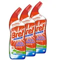 Produktbild: Bref Power WC KraftGel 15x Effekt gegen 99,9 Prozent der Bakterien, 3er Pack (3 x 750 ml), WC Reiniger extrastark für eine kraftvolle Reinigung und Desinfektion
