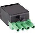 Produktbild: Stecker 4-polig grün/schwarz, 250/400V, 16A System Wieland