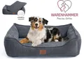 Produktbild: Warenhammer Tierbett Orthopädisches Premium Hundebett, flauschig weich, abnehmbar/waschbar, Cord, wärmender Cord Bezug / herausnehmbare Innenmatratze