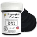 Produktbild: Sugarflair Lebensmittelfarbe Max Konzentriert Black Extra, Lebensmittel Farbstoff Hoch Konzentriert für Marzipan und Fondant, Max Concentrate Paste Colour - 42g