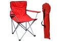 Produktbild: Mojawo Klappstuhl Anglersessel mit Getränkehalter und Tasche Rot belastbar bis 120kg
