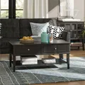 Produktbild: Couchtisch mit 2 Schubladen aus MDF schwarz