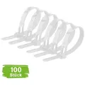 Produktbild: Wiederverschließbare Kabelbinder 7,6mmx500mm Weiß selbstsichernd 100 Stk.