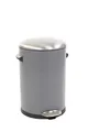 Produktbild: Retro Treteimer mit markanten Griffen und Kugelkappe | 12 Liter, HxØ 41,2x25cm | Kunststoff-Inneneimer | Grau