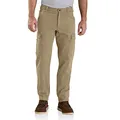 Produktbild: Carhartt Herren Rugged Flex® Relaxed Fit Cargo-Arbeitshose aus Canvas, Dunkles Khaki, W34/L32
