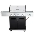 Produktbild: Gasgrill Allgrill ELEGANCE schwarz/Edelstahl Steakzone® bis 750° C u. Kochfeld
