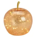 Produktbild: Dekoleuchte Apfel (S) Glas, Gold mit LED Lichterkette, Apfel Lampe, Dekolampe, T