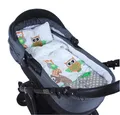 Produktbild: Babylux 2 TLG. Set Bezug für Kinderwagen Stubenwagen oder Wiege Garnitur Bettwäsche Kissen Decke 60 x 78 cm (55. Eule Grün)