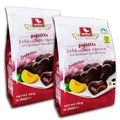 Produktbild: 2 er Pack Schokoladen Lebkuchen Herzen gefüllt Zartbitter mit Aprikose von Weiss 2 x 150 g