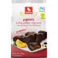Produktbild: Weiss gefüllte Lebkuchen Herzen Zartbitter mit Aprikosen Füllung 150g