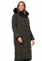 Produktbild: Navahoo Damen Wintermantel (XS-XXL) - Kapuze & Fell abnehmbar, Teddyfell innen, Lange Winterjacke, Warme Jacke Frauen B990 (L, Olive)