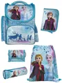Produktbild: Mädchen Schulranzen 1. Klasse in Türkis-Blau mit Disney Eiskönigin Motiv 5 tlg. Frozen Schultaschen Set mit Federmäppchen