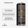 Produktbild: Klarstein Vinovilla Trio Weinkühlschrank – 144 Flaschen, 3 Zonen, 5–20°C, LED-Beleuchtung, UV-Schutz, freistehend, Weinklimaschrank