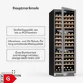 Produktbild: Klarstein Vinovilla Trio Weinkühlschrank 144 Flaschen 3 Zonen 38 dB 12 Regale Kompressor 413 Liter Edelstahl 143 Flaschen 3 Kühlzonen