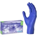 Produktbild: Arnomed Einmalhandschuhe Nitril Ocean Blue, 100 Stück, Nitril, blau, chemikalienbeständig, lebensmittelecht, Größe M