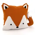 Produktbild: heimtexland Dekokissen Deko Kissenhülle Strick Kissen Bezug Applikation, süßer Fuchs I Kinderzimmer Kissen I Waldtiere I Herbst