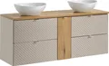 Produktbild: Doppelwaschtisch 140.4cm Manoa mit 4 Schubladen, Kaschmir