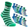 Produktbild: sockenkauf24 Socken 10 Paar Kinder Socken Jungen & Mädchen Baumwolle Kindersocken (35-38) - 54375